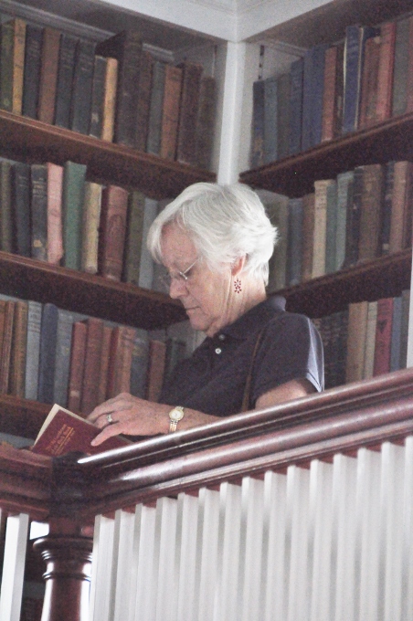 Linda in Wakefield library